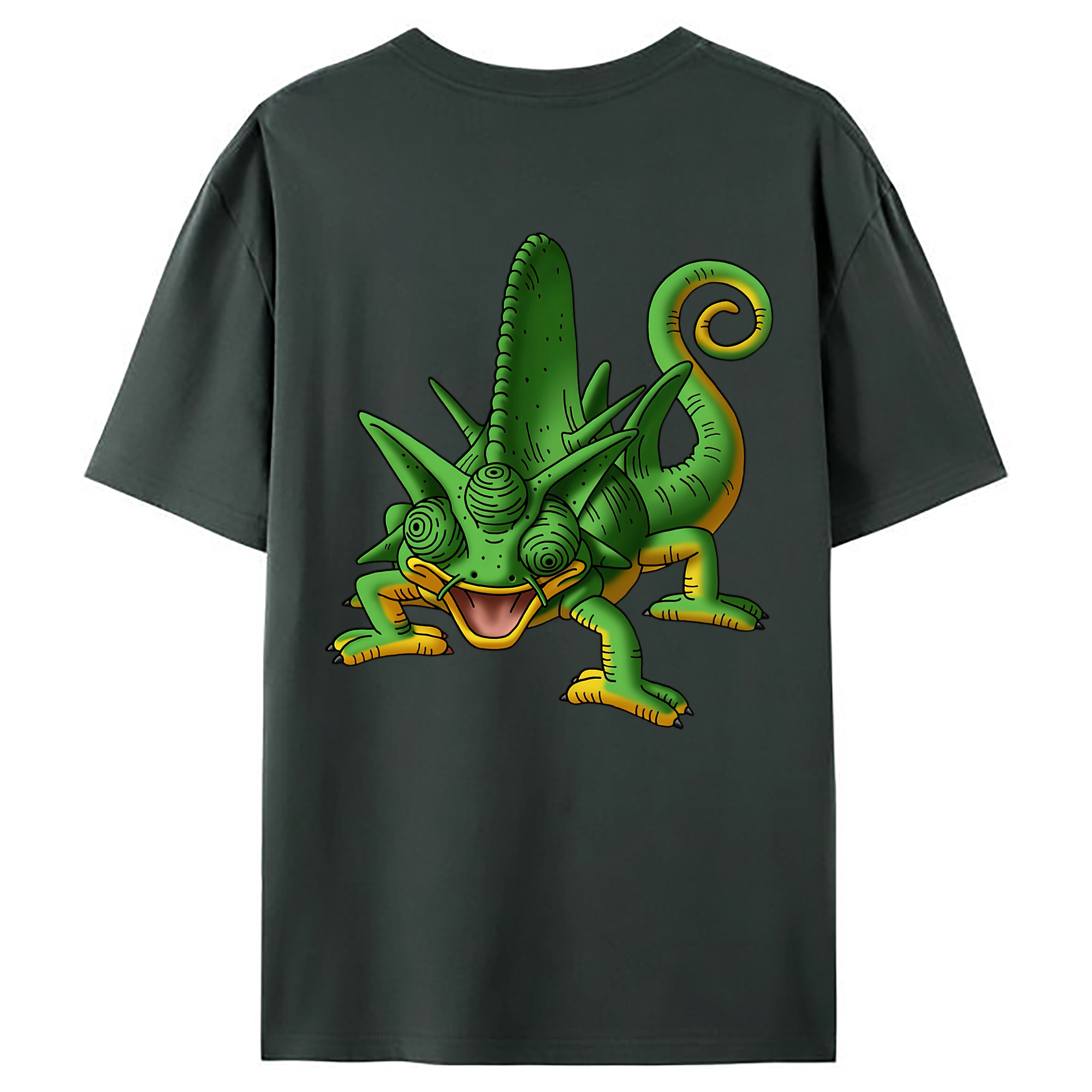 （画像用） ドラゴンクエスト Doragon Kuesuto Dragon Quest 綿100％ メンズ半袖Tシャツ（バックプリント） 通気性